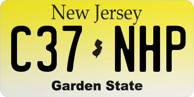 NJ license plate C37NHP