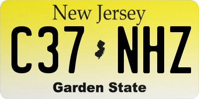 NJ license plate C37NHZ