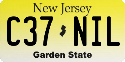 NJ license plate C37NIL