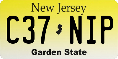 NJ license plate C37NIP