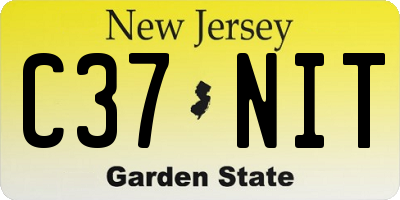 NJ license plate C37NIT