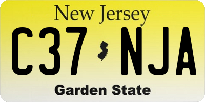 NJ license plate C37NJA