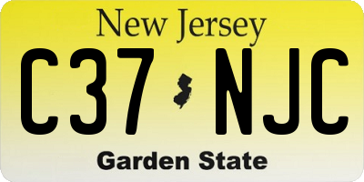 NJ license plate C37NJC