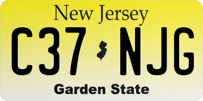 NJ license plate C37NJG