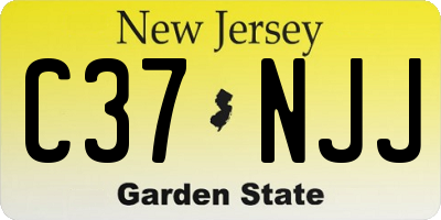 NJ license plate C37NJJ