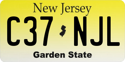 NJ license plate C37NJL