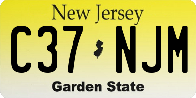 NJ license plate C37NJM