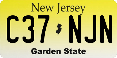 NJ license plate C37NJN