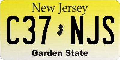 NJ license plate C37NJS