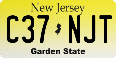 NJ license plate C37NJT