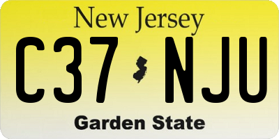NJ license plate C37NJU