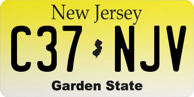 NJ license plate C37NJV