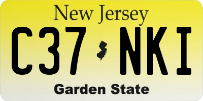 NJ license plate C37NKI