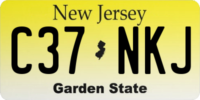 NJ license plate C37NKJ