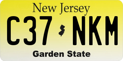 NJ license plate C37NKM