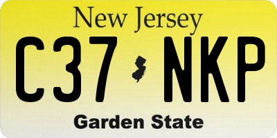 NJ license plate C37NKP