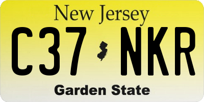 NJ license plate C37NKR