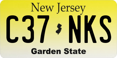 NJ license plate C37NKS
