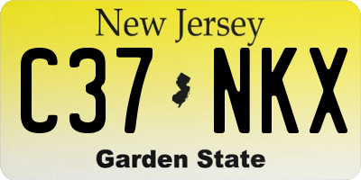 NJ license plate C37NKX
