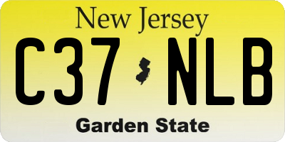 NJ license plate C37NLB