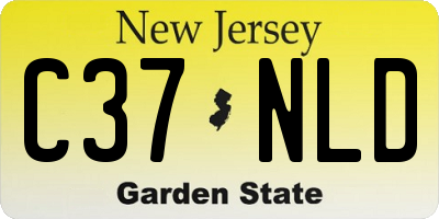 NJ license plate C37NLD