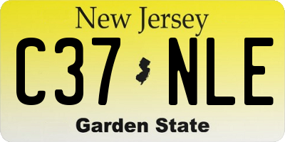 NJ license plate C37NLE