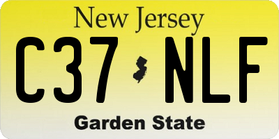 NJ license plate C37NLF