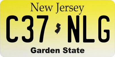 NJ license plate C37NLG