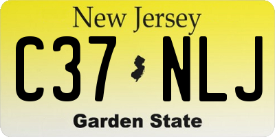 NJ license plate C37NLJ