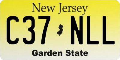 NJ license plate C37NLL