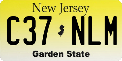 NJ license plate C37NLM