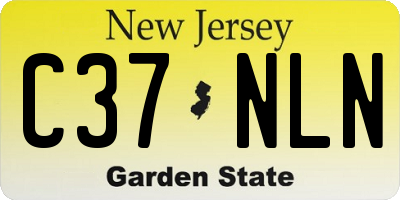 NJ license plate C37NLN