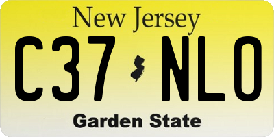 NJ license plate C37NLO