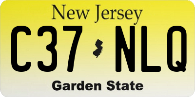 NJ license plate C37NLQ