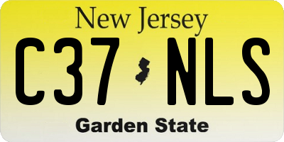 NJ license plate C37NLS