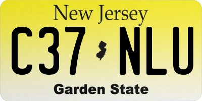NJ license plate C37NLU