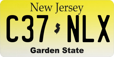 NJ license plate C37NLX