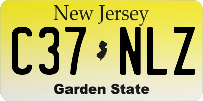 NJ license plate C37NLZ