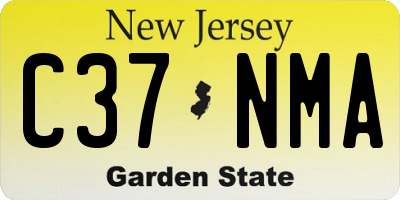 NJ license plate C37NMA