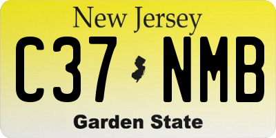 NJ license plate C37NMB