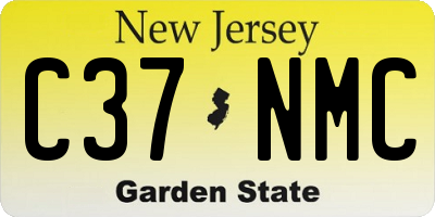 NJ license plate C37NMC