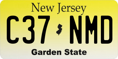 NJ license plate C37NMD