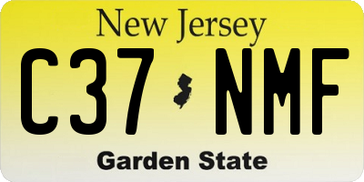 NJ license plate C37NMF