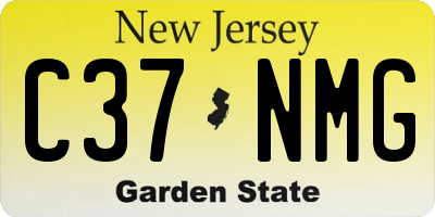 NJ license plate C37NMG