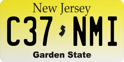 NJ license plate C37NMI