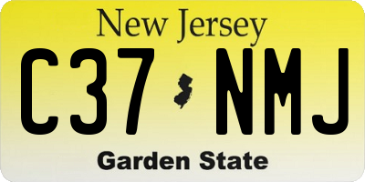 NJ license plate C37NMJ