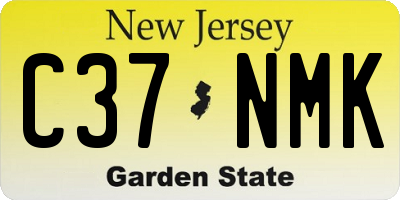 NJ license plate C37NMK