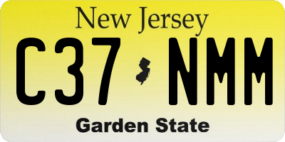 NJ license plate C37NMM