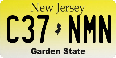 NJ license plate C37NMN