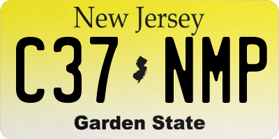 NJ license plate C37NMP